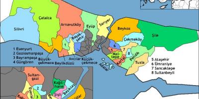 Istanbul regioni mappa