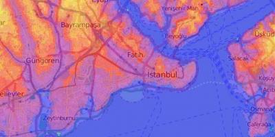 Mappa di provincia di istanbul topografica