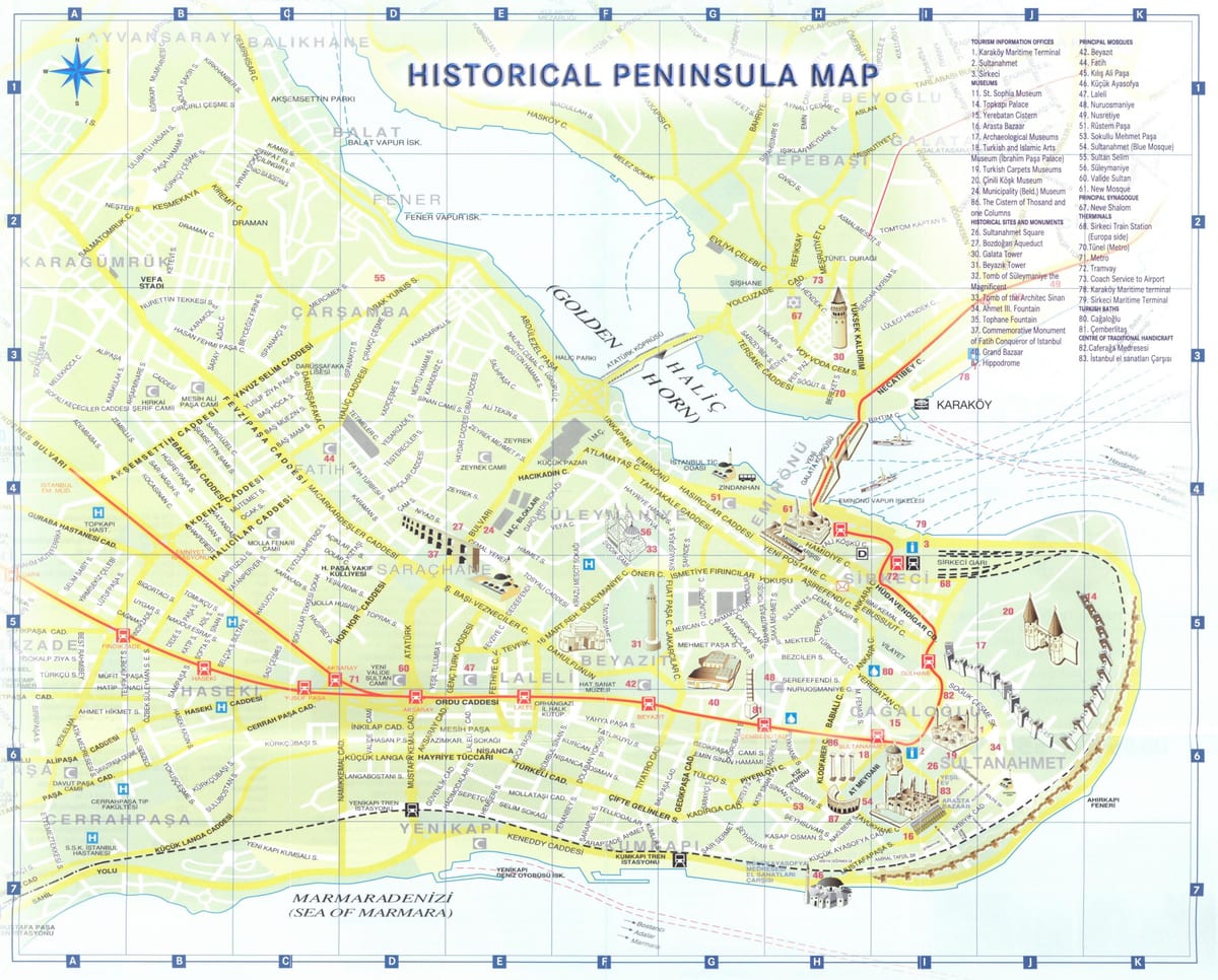 istanbul mappa visite turistiche