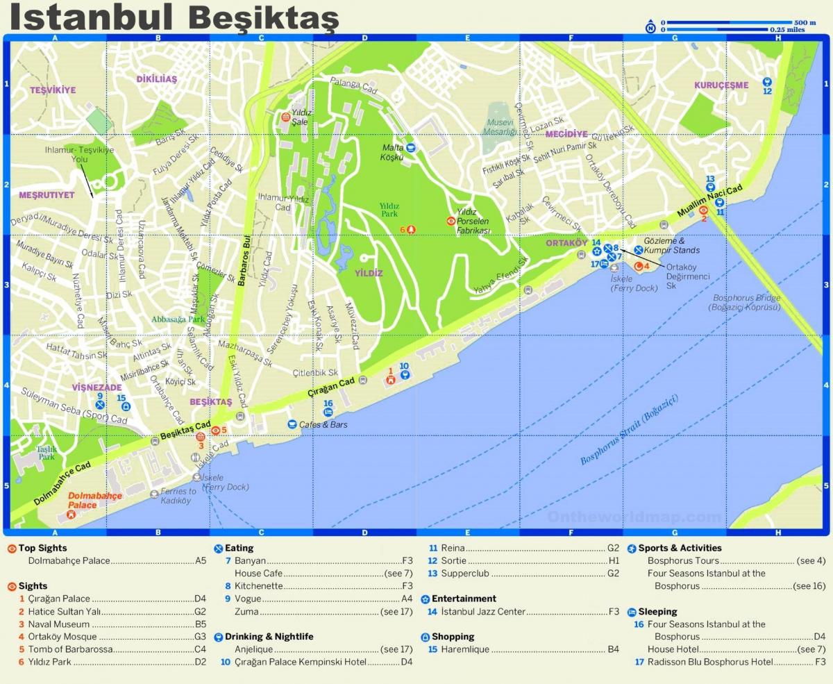 mappa del besiktas istanbul