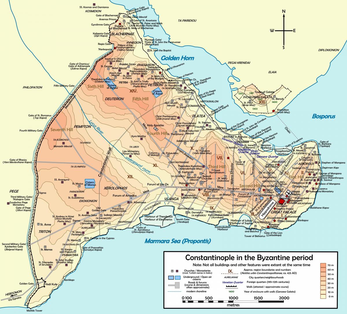 costantinopoli nella mappa