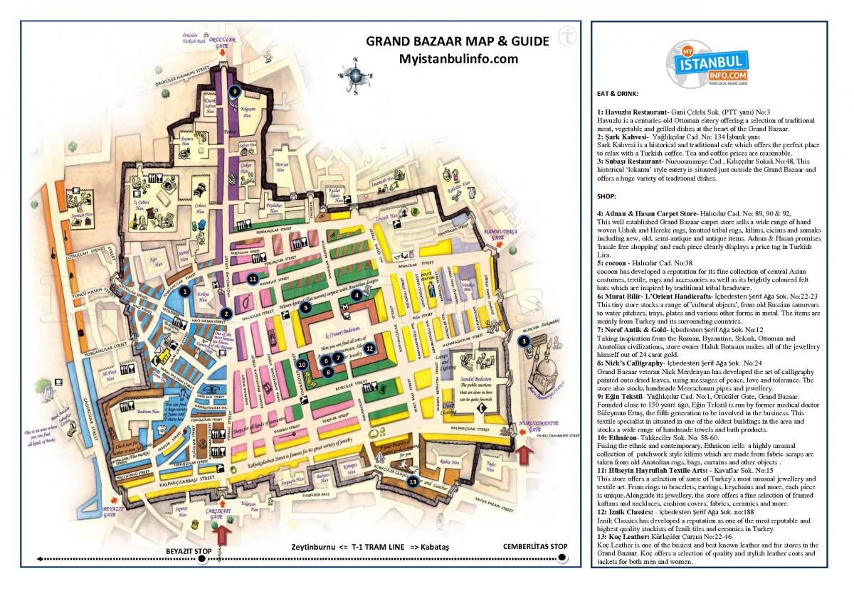 mappa di il mercato delle spezie di istanbul 