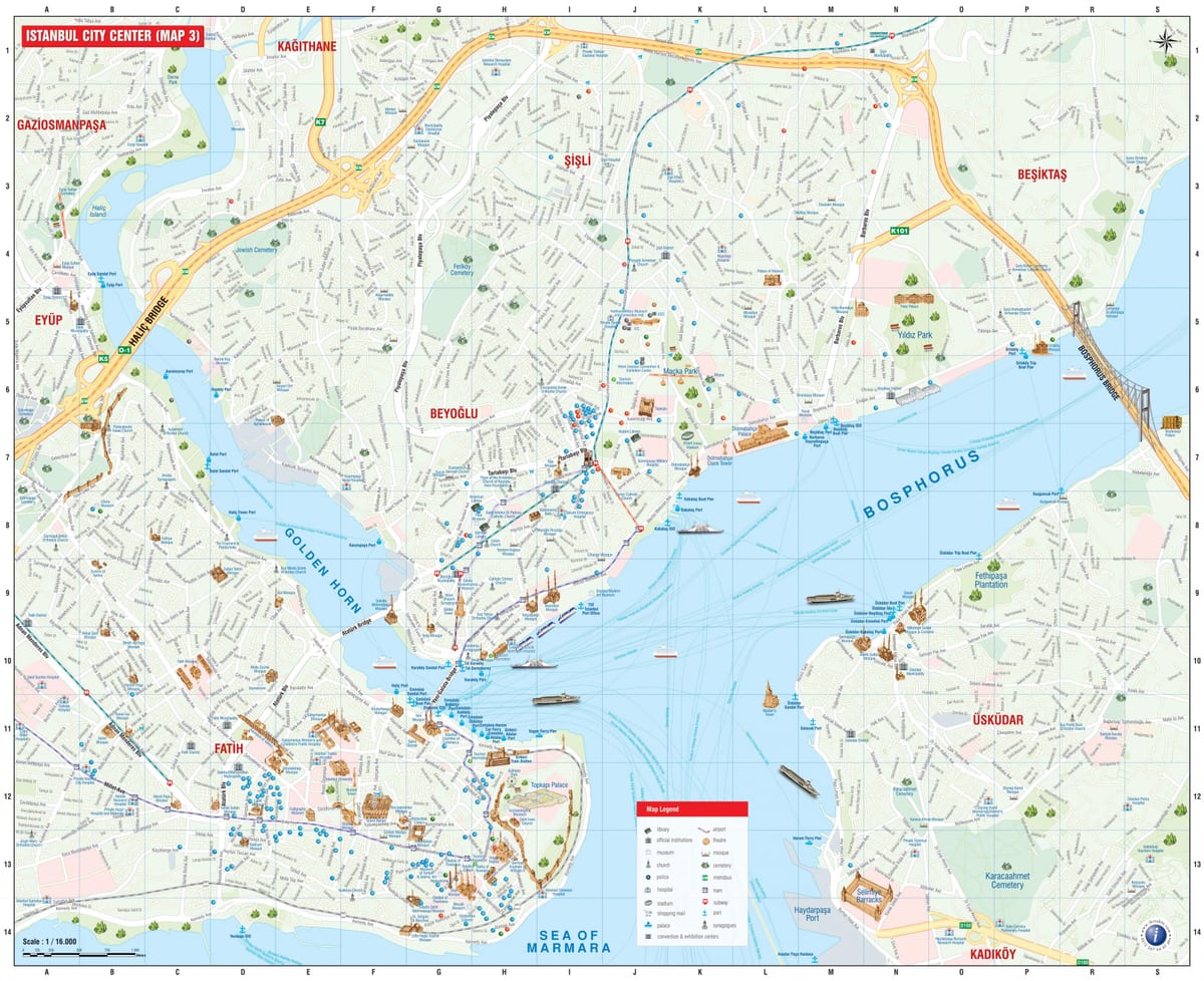 istanbul mappa della città gratuita