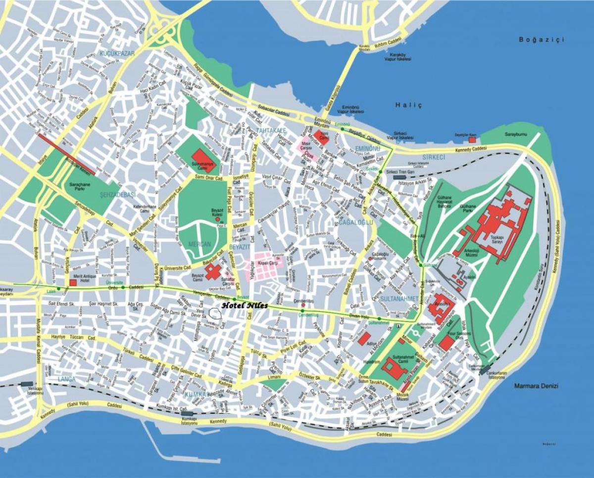 istanbul, sultanahmet mappa