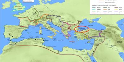 Costantinopoli posizione sulla mappa del mondo