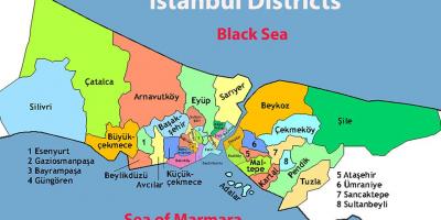 Mappa dell'area di istanbul