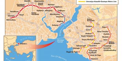 Mappa di provincia di istanbul tunnel