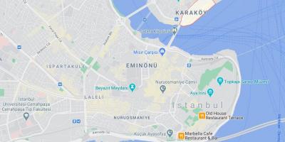 Mappa di karakoy istanbul